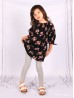 Kid's Off The Shoulder Printed Fashion Top